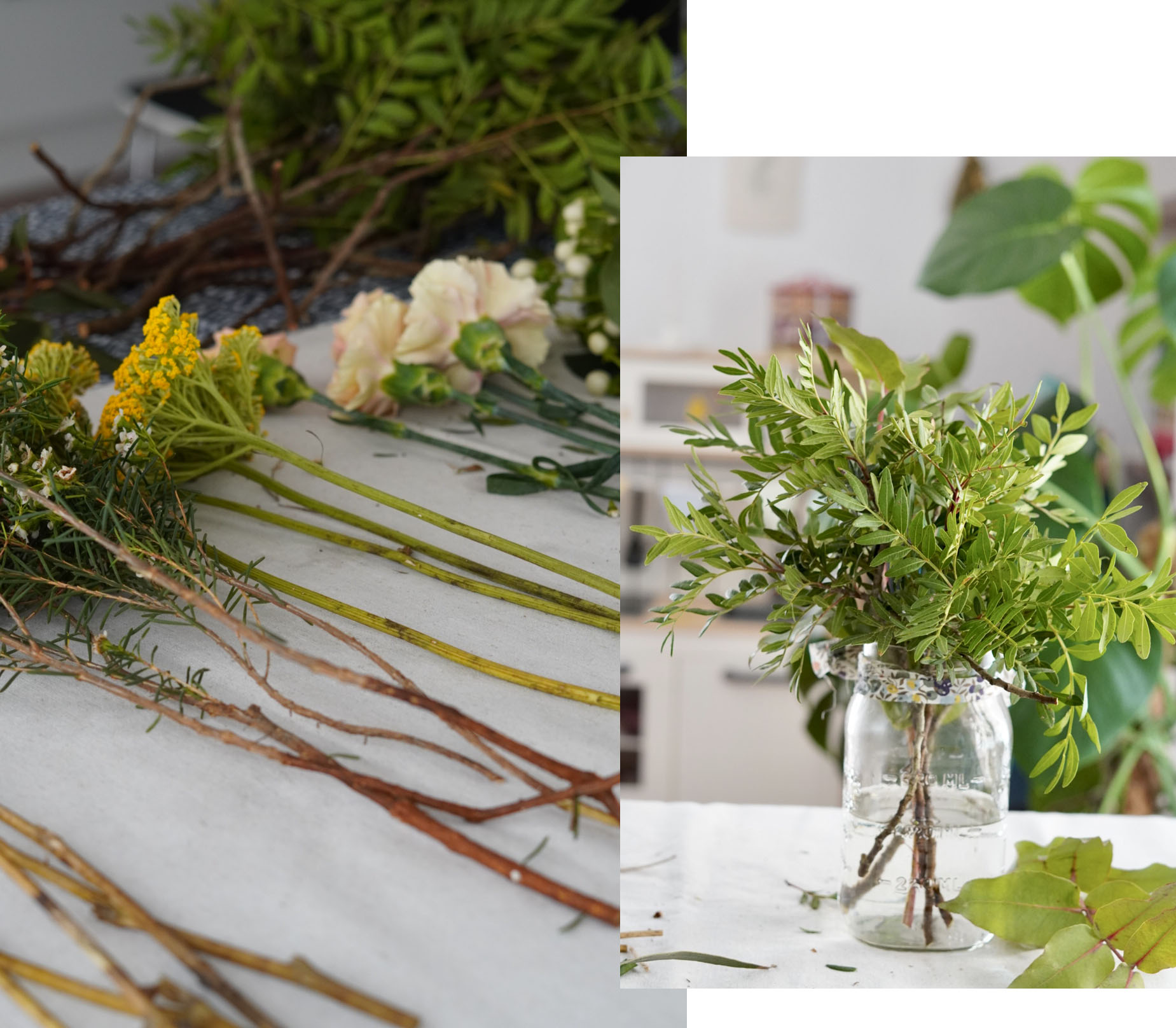 Ideas para decorar con flores y plantas secas